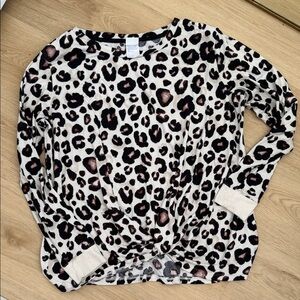 Stars Above Animal Print Top - Black and White